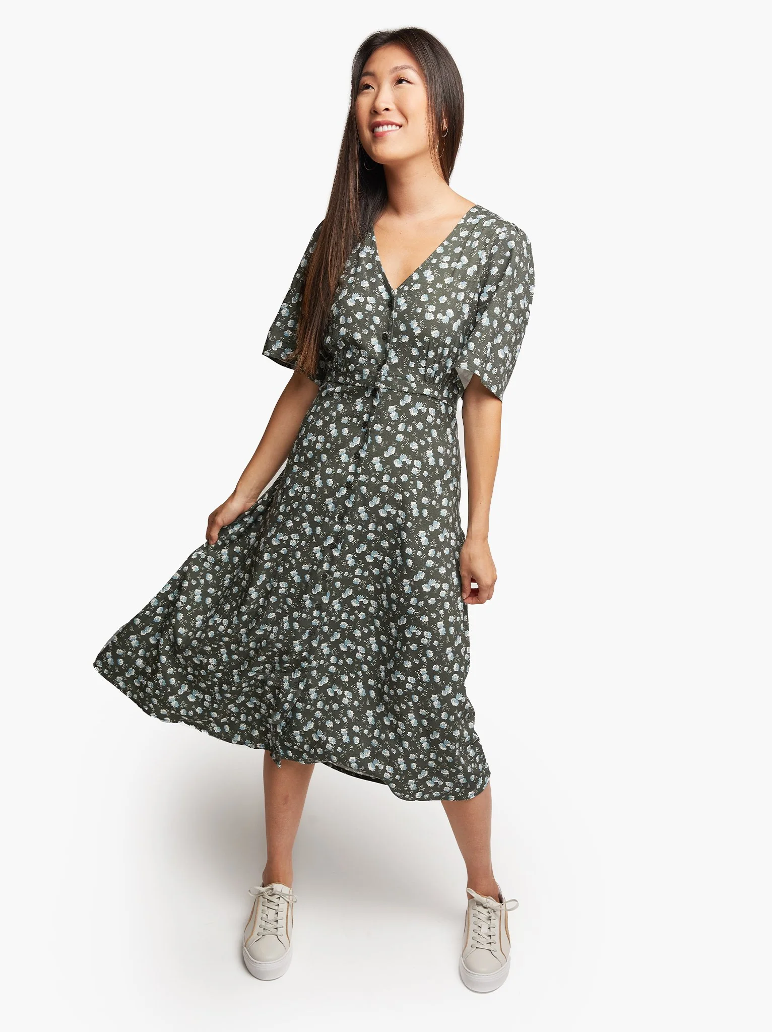 Amelia Button Front Dress - Image 3