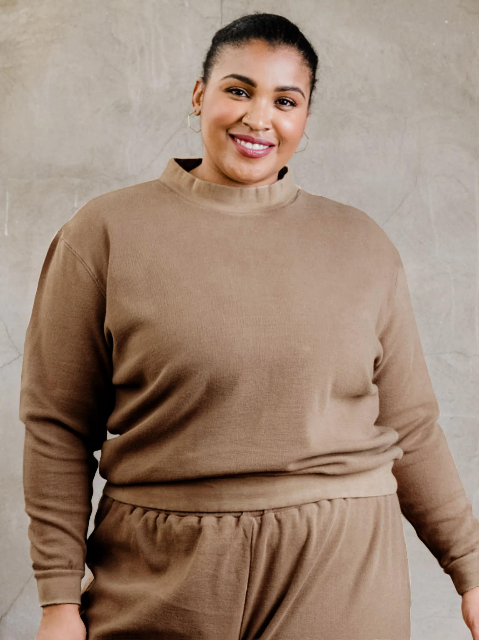 Brea Cozy Waffle Knit Sweatshirt - Image 3