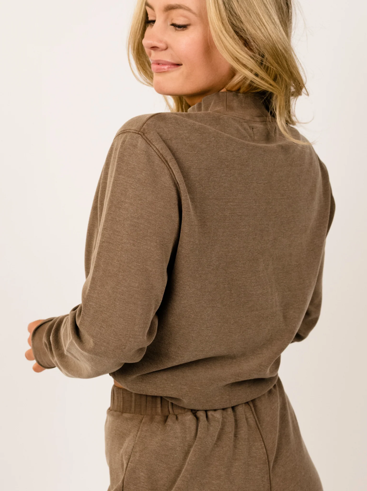 Brea Cozy Waffle Knit Sweatshirt - Image 4