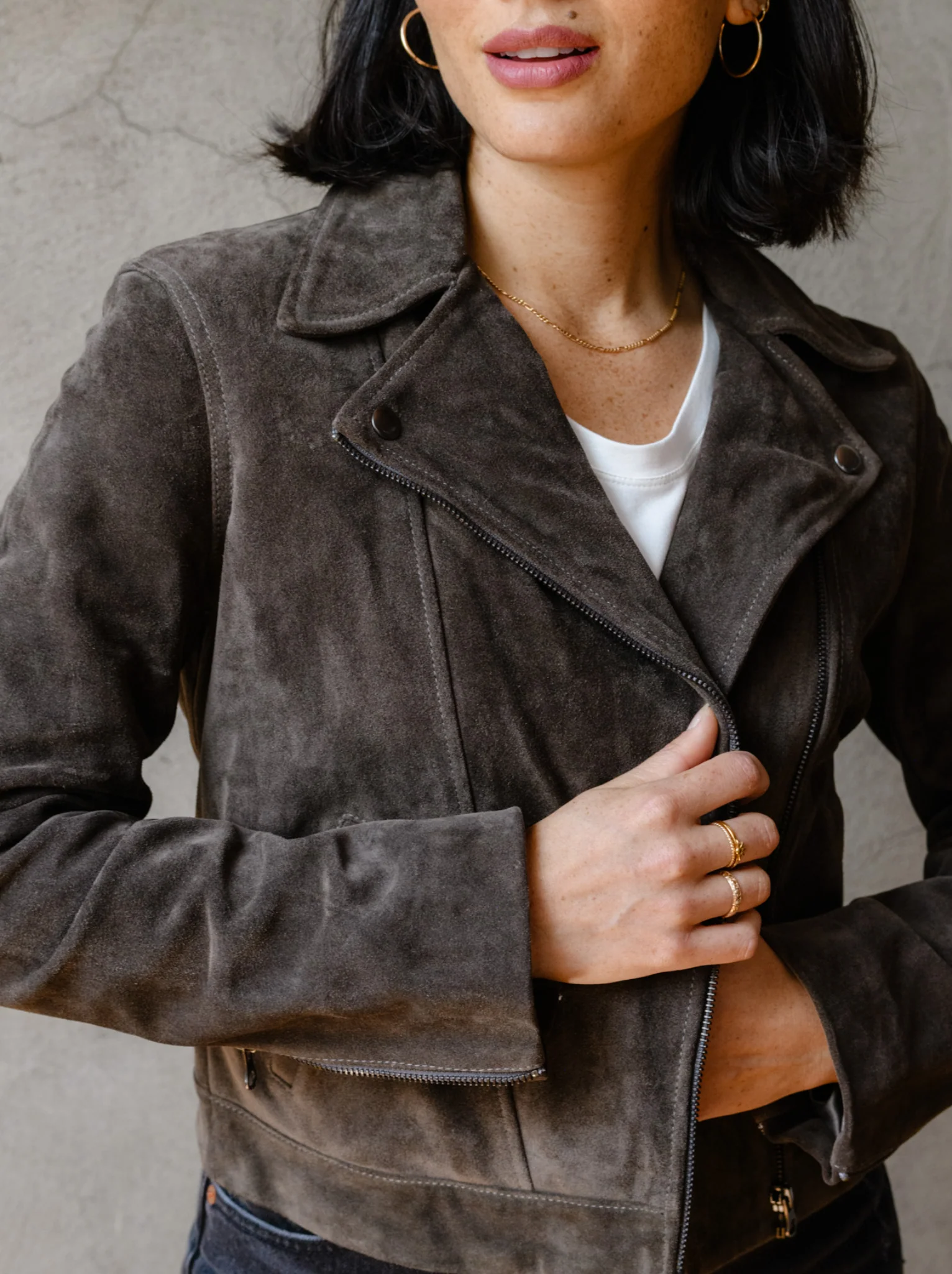Maha Suede Leather Jacket - Image 4