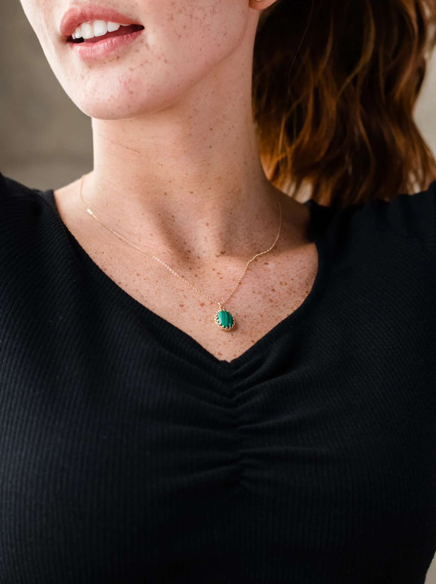 Malachite Halo Necklace - Image 2