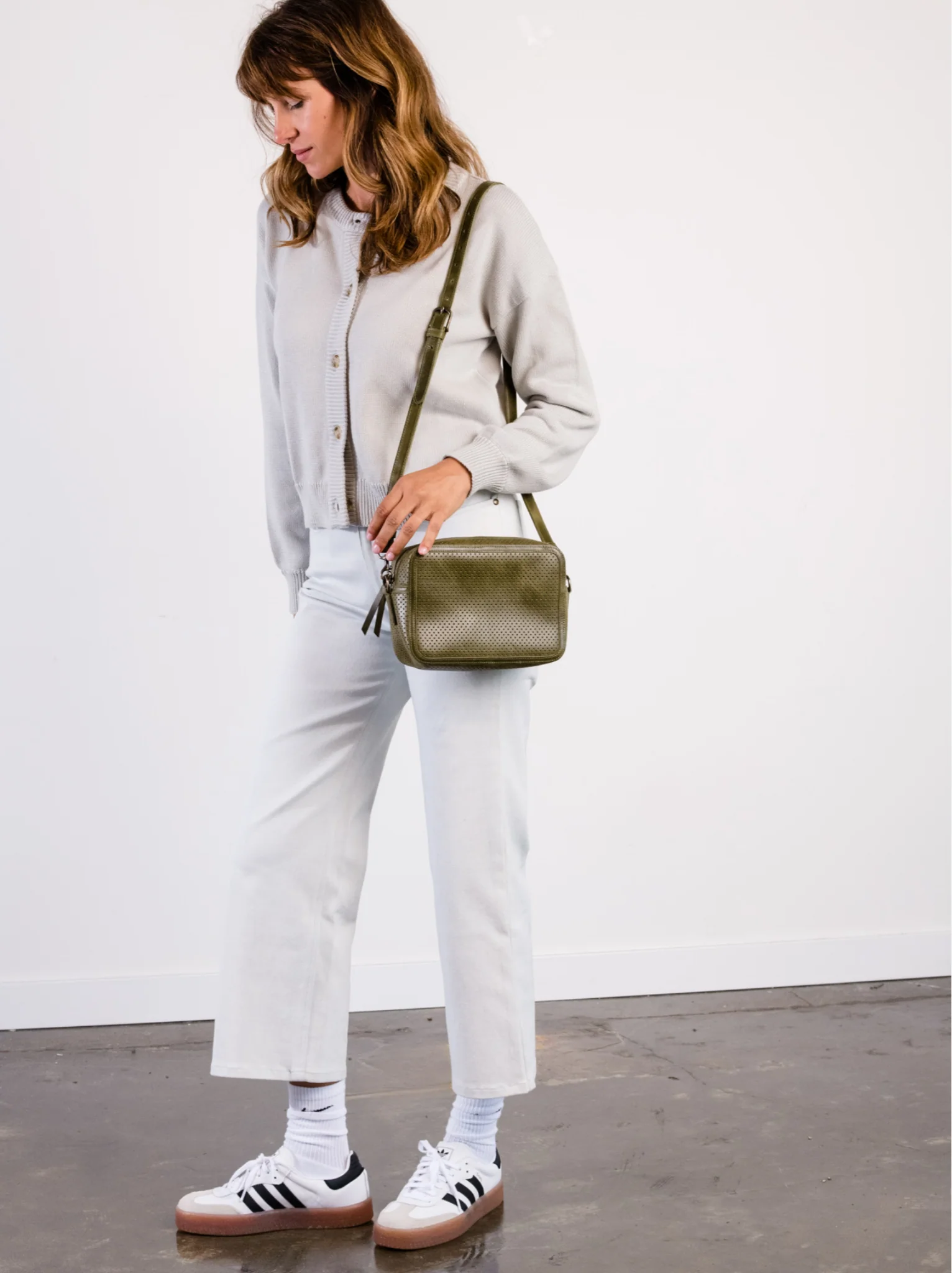 Medium Perforated Zipper Crossbody - Image 5