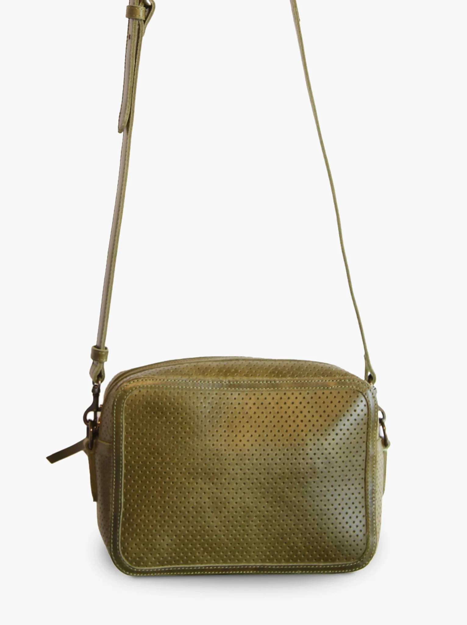 Medium Perforated Zipper Crossbody - Image 6