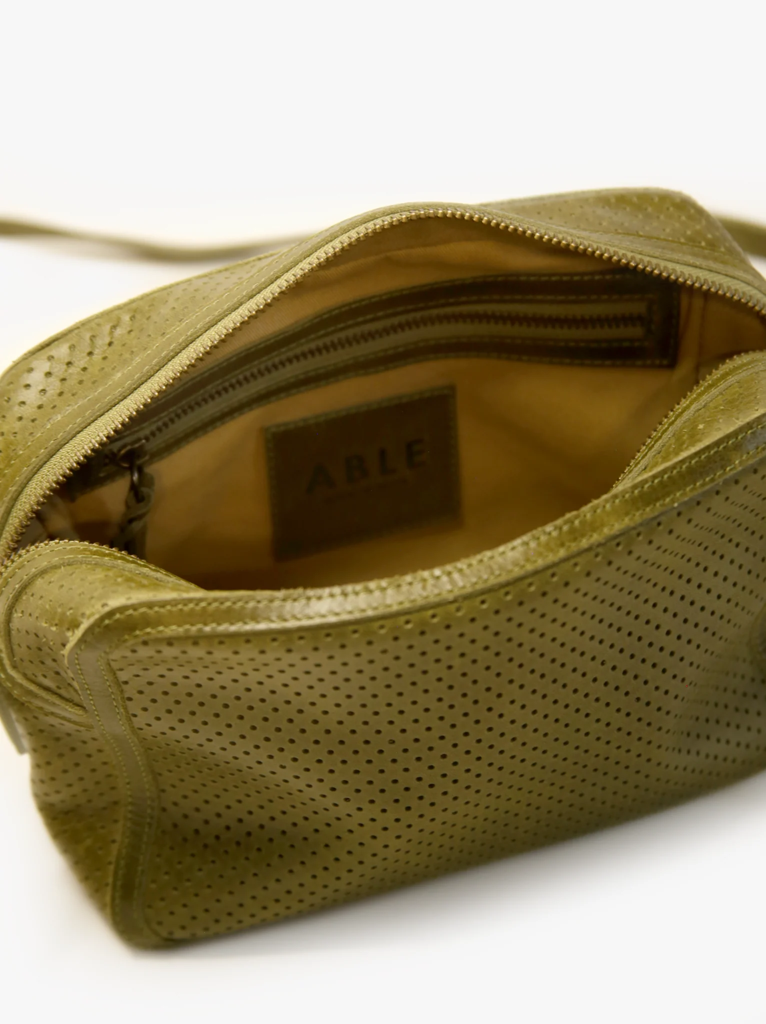 Medium Perforated Zipper Crossbody - Image 8