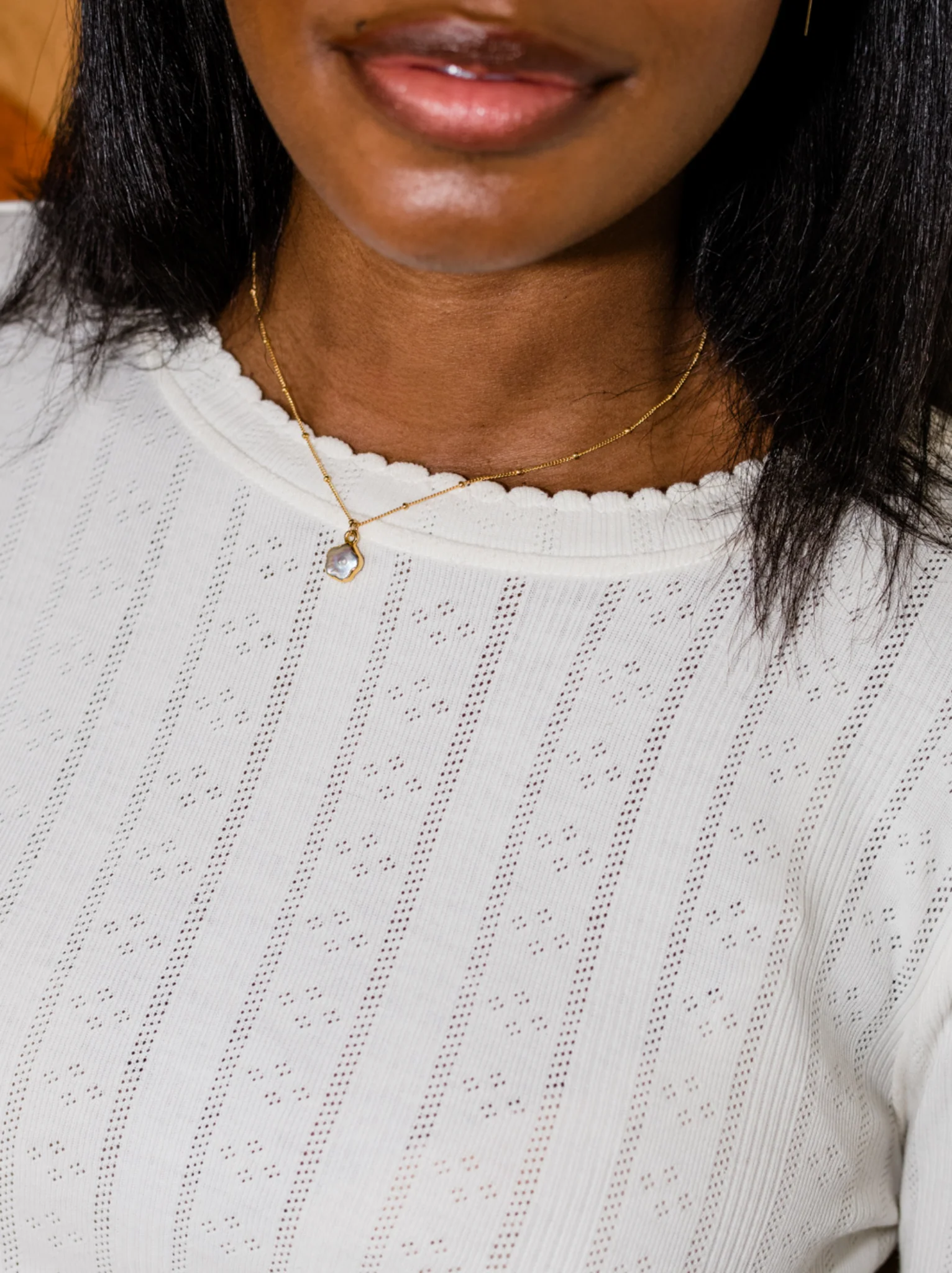 Pearl Flower Necklace - Image 2