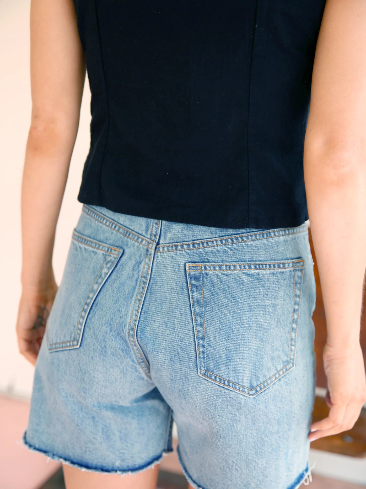 Renee Relaxed Long Denim Short - Image 4